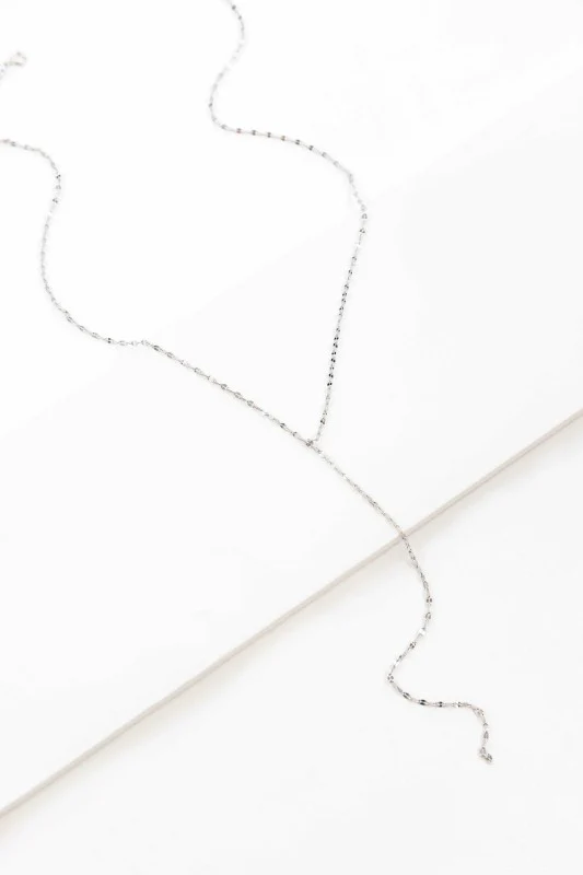 Chain Lariat Necklace | Silver (sterl.) - Image 5