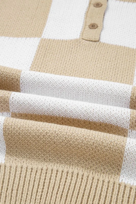 Checker Collared Long Sleeve Sweater - Image 30