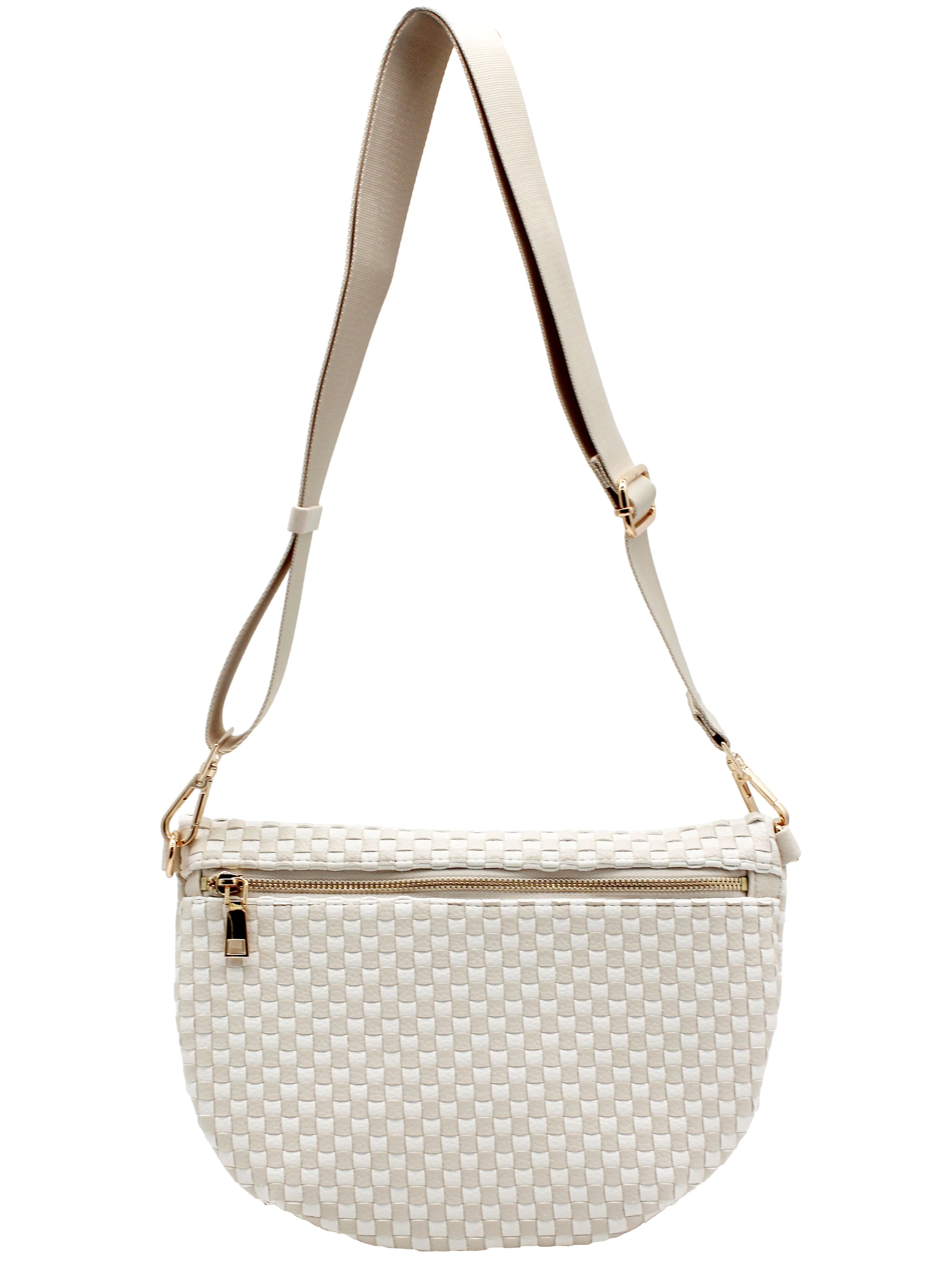 Checkered PU Crossbody Bag - Image 3