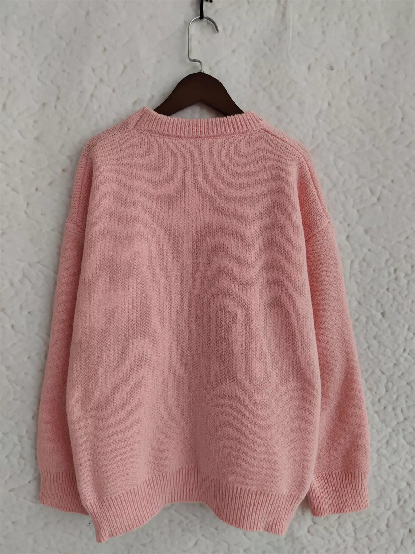 Cherry Pom-Pom Knit Round Neck Sweater - Image 5