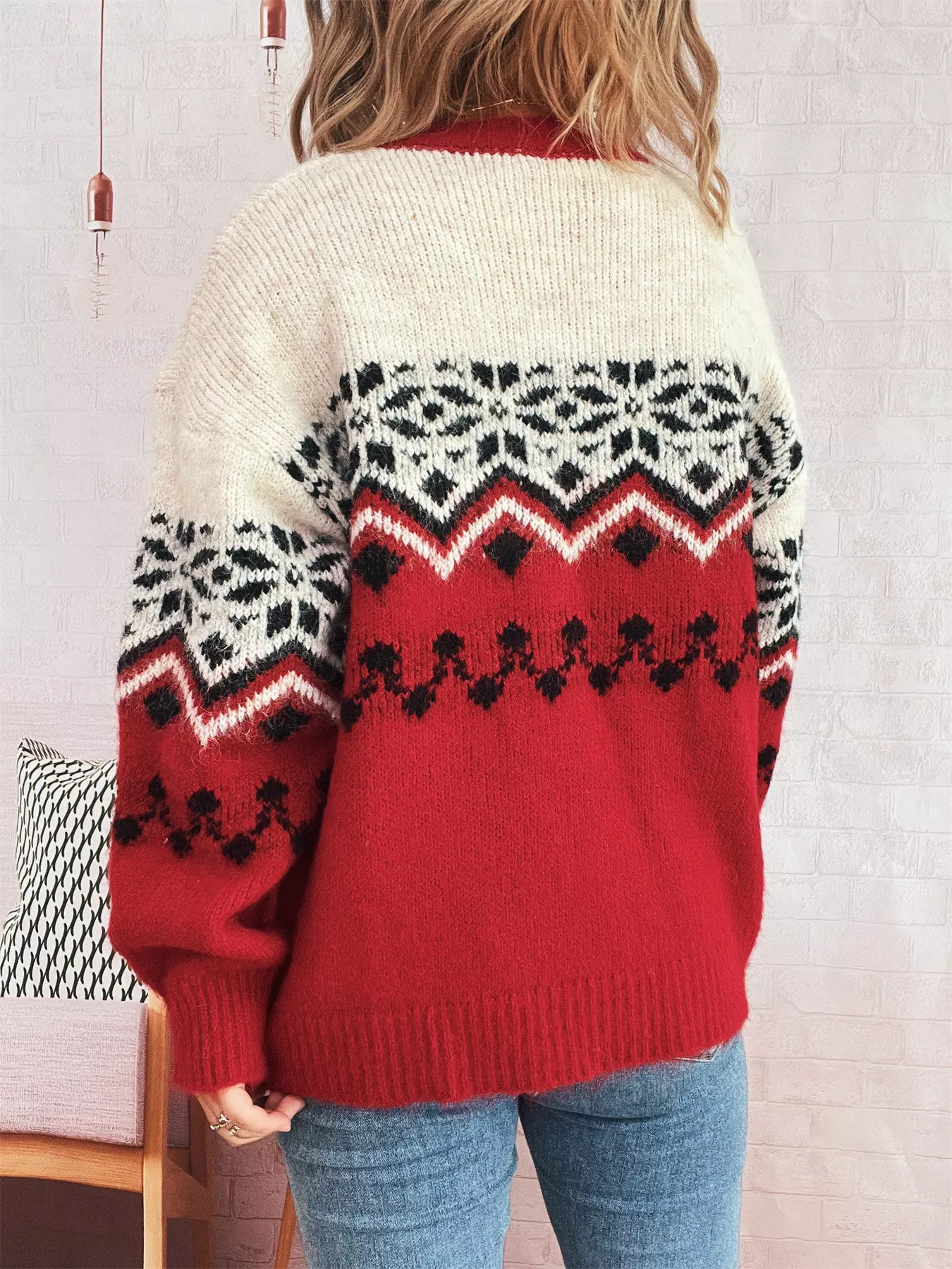 Christmas Button Up Drop Shoulder Cardigan - Image 19