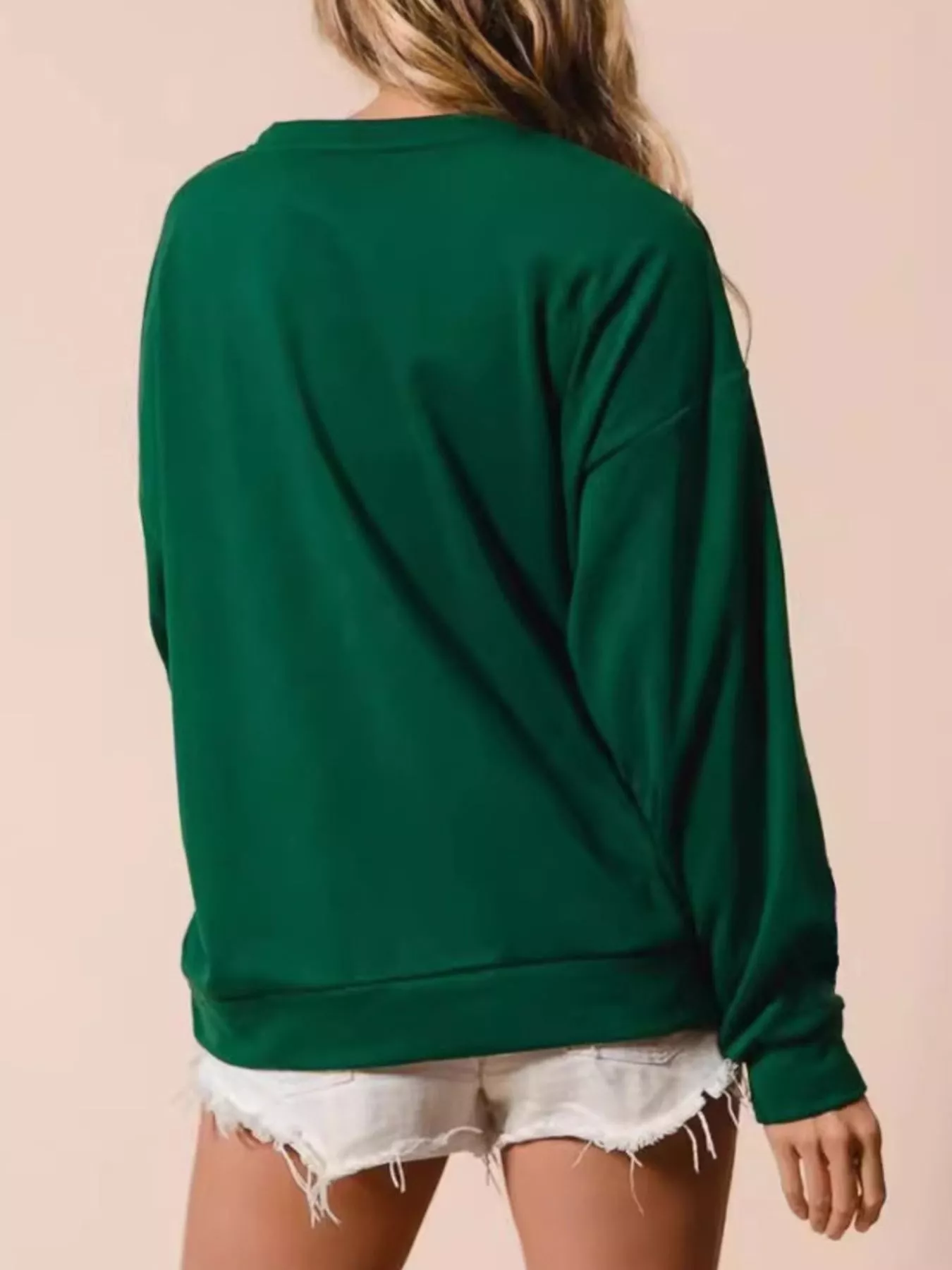 Christmas Gingerbread House Sequin Sweatshirt - Image 3