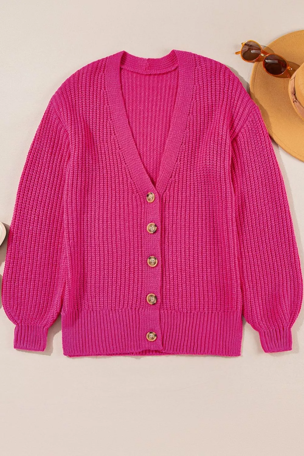 Chunky Knit Button-Down Cardigan - Image 7