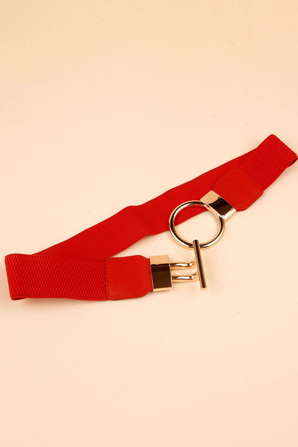 Circle Shape Buckle Zinc Alloy Buckle PU Leather Belt - Image 13