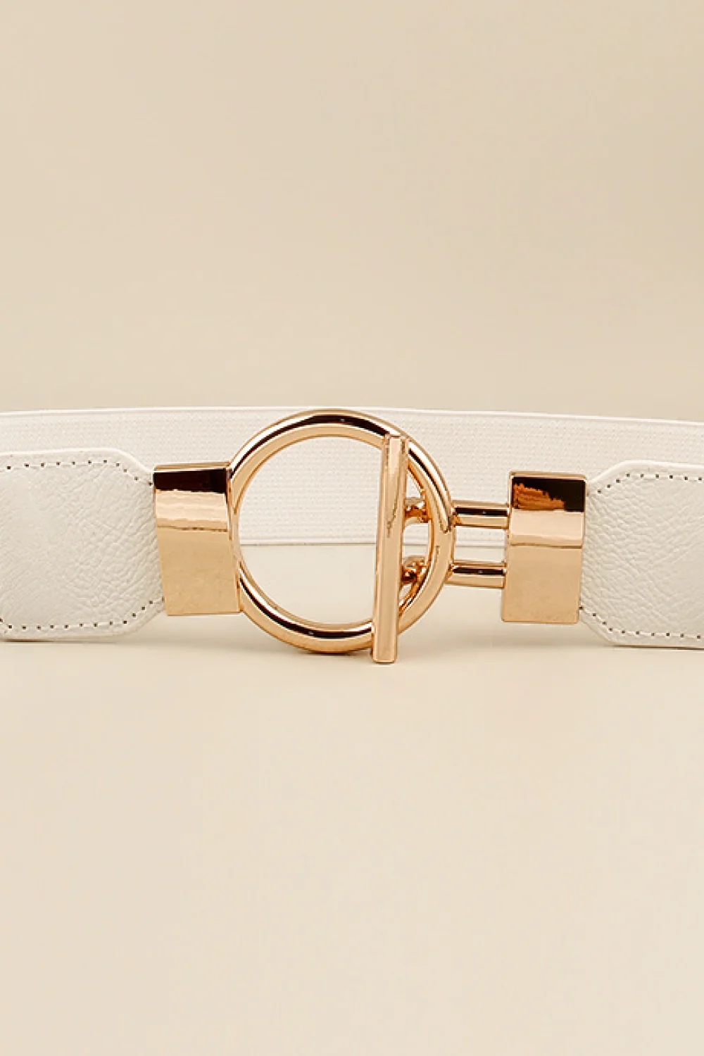 Circle Shape Buckle Zinc Alloy Buckle PU Leather Belt - Image 9
