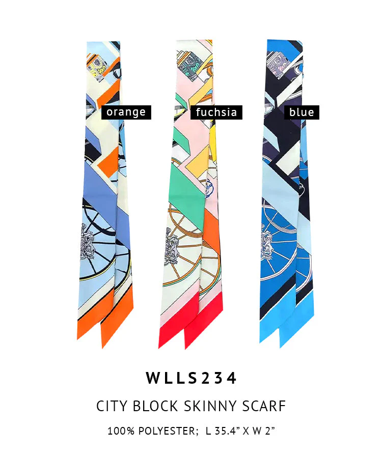 City Block Skinny Scarf - Image 7