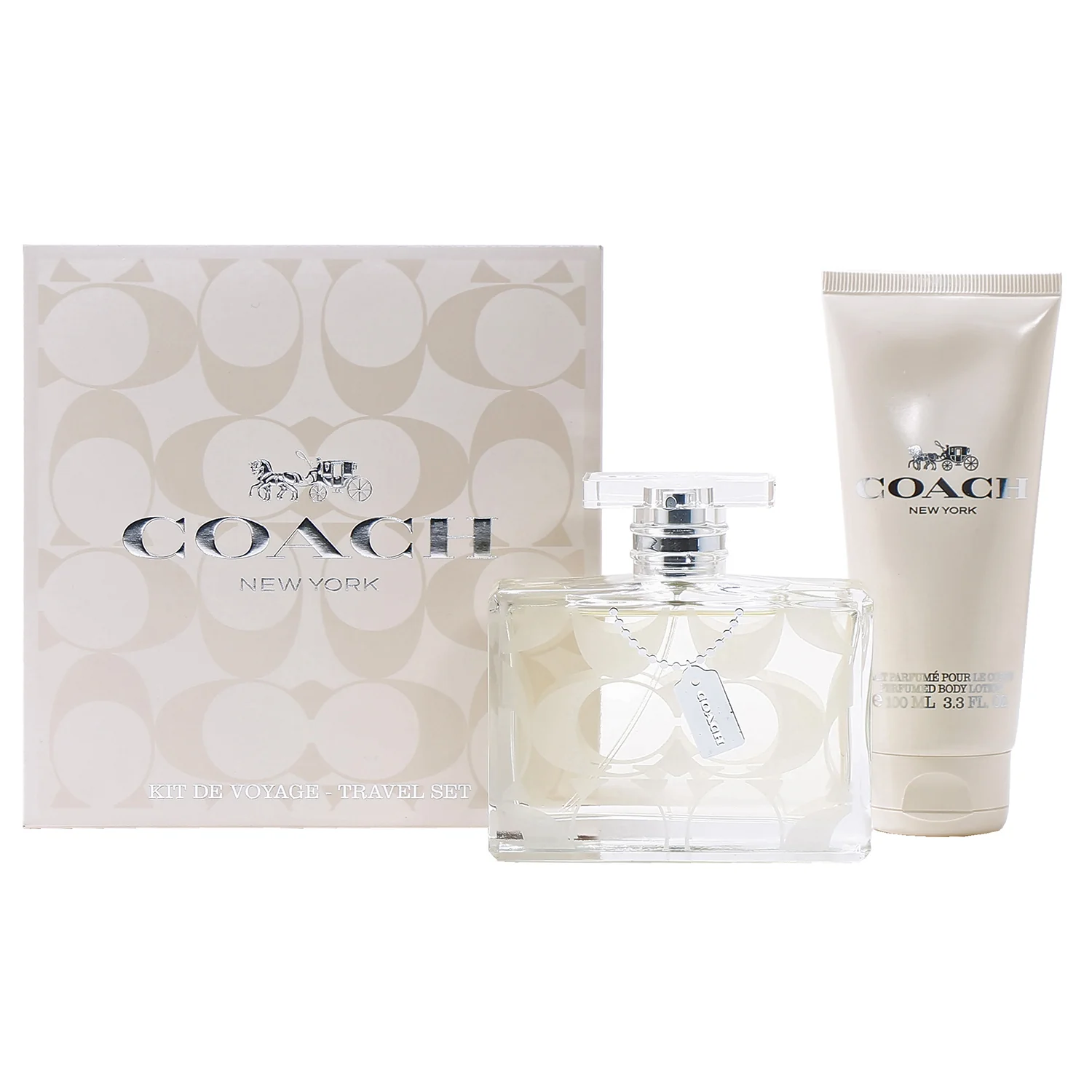 COACH NY SIGNATURE LADIES SET 3.3 OZ EDP/3.3 OZ BODY LOTION