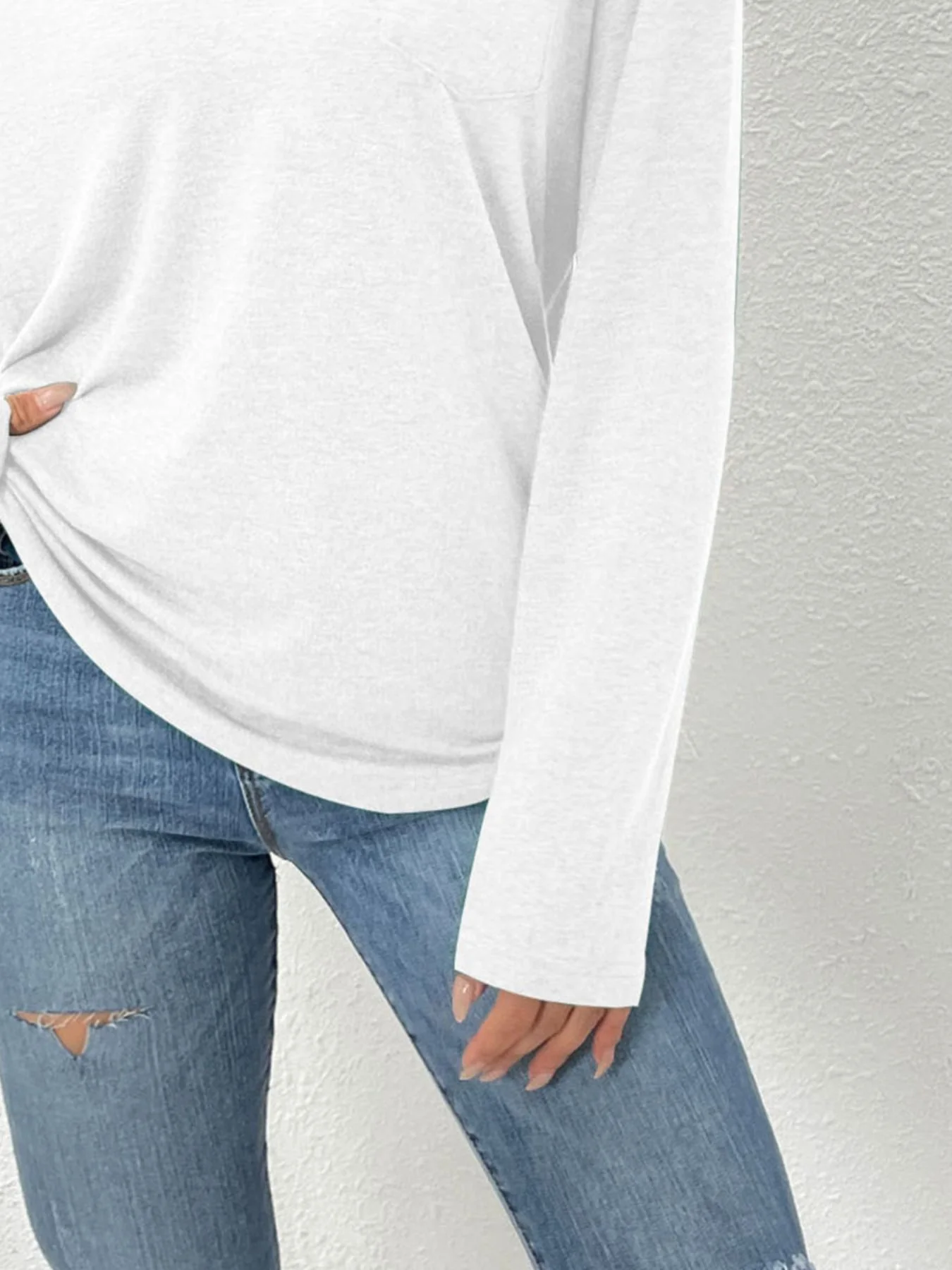 Collared Neck Long Sleeve T-Shirt - Image 3