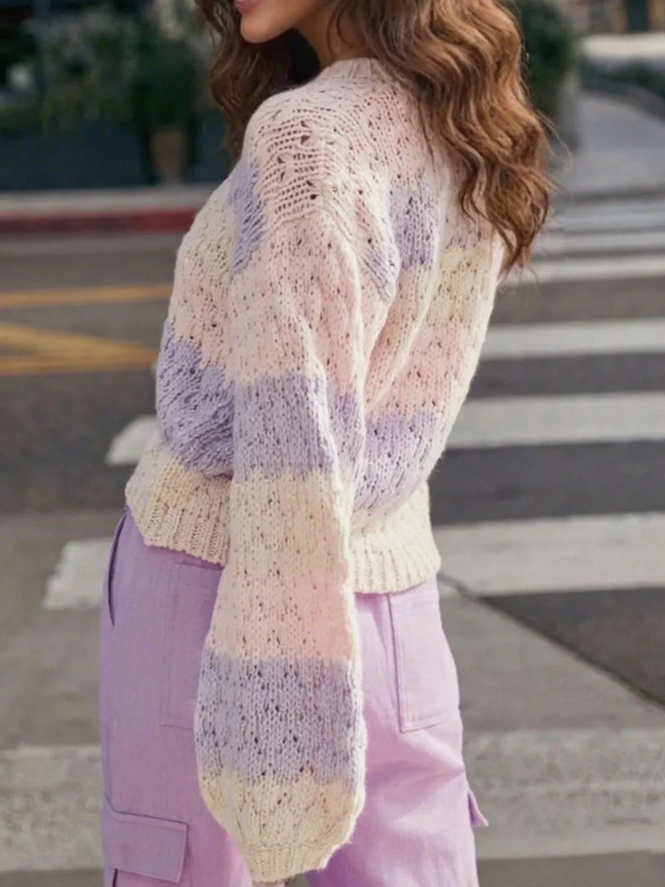 Color Block Button Up Cardigan - Image 2