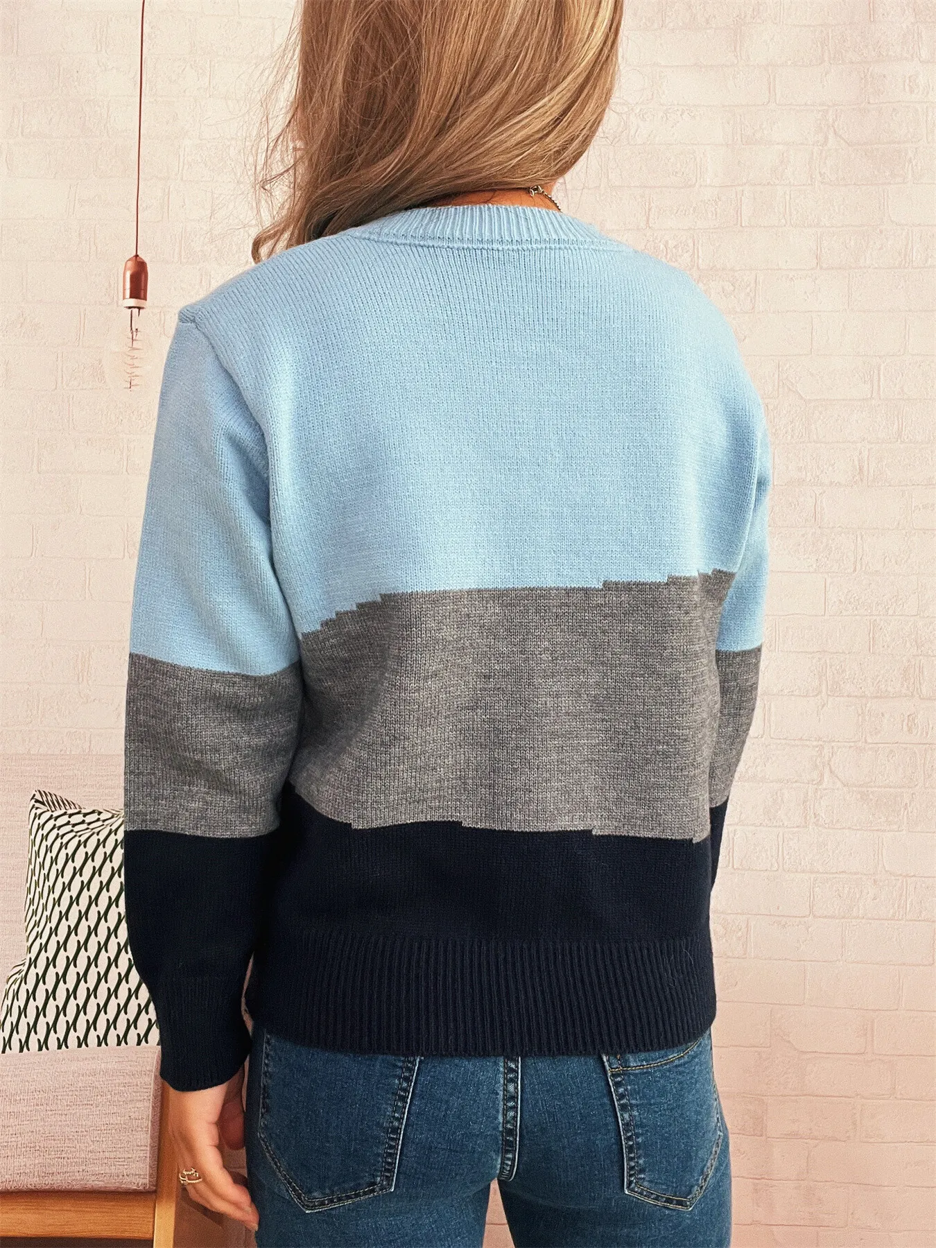Color Block Button-Up Cardigan - Image 10
