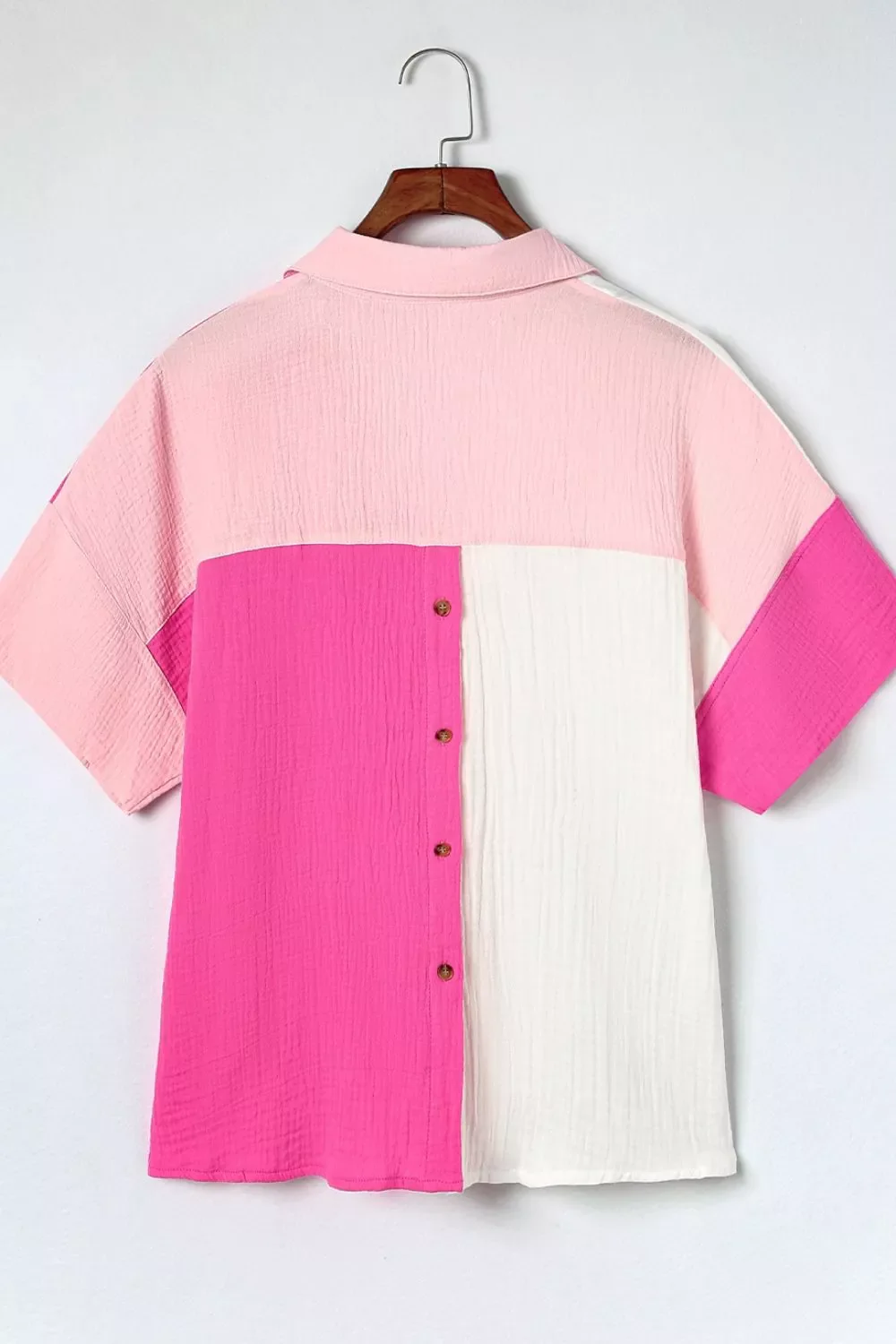 Color Block Casual Button Up Shirt - Image 9