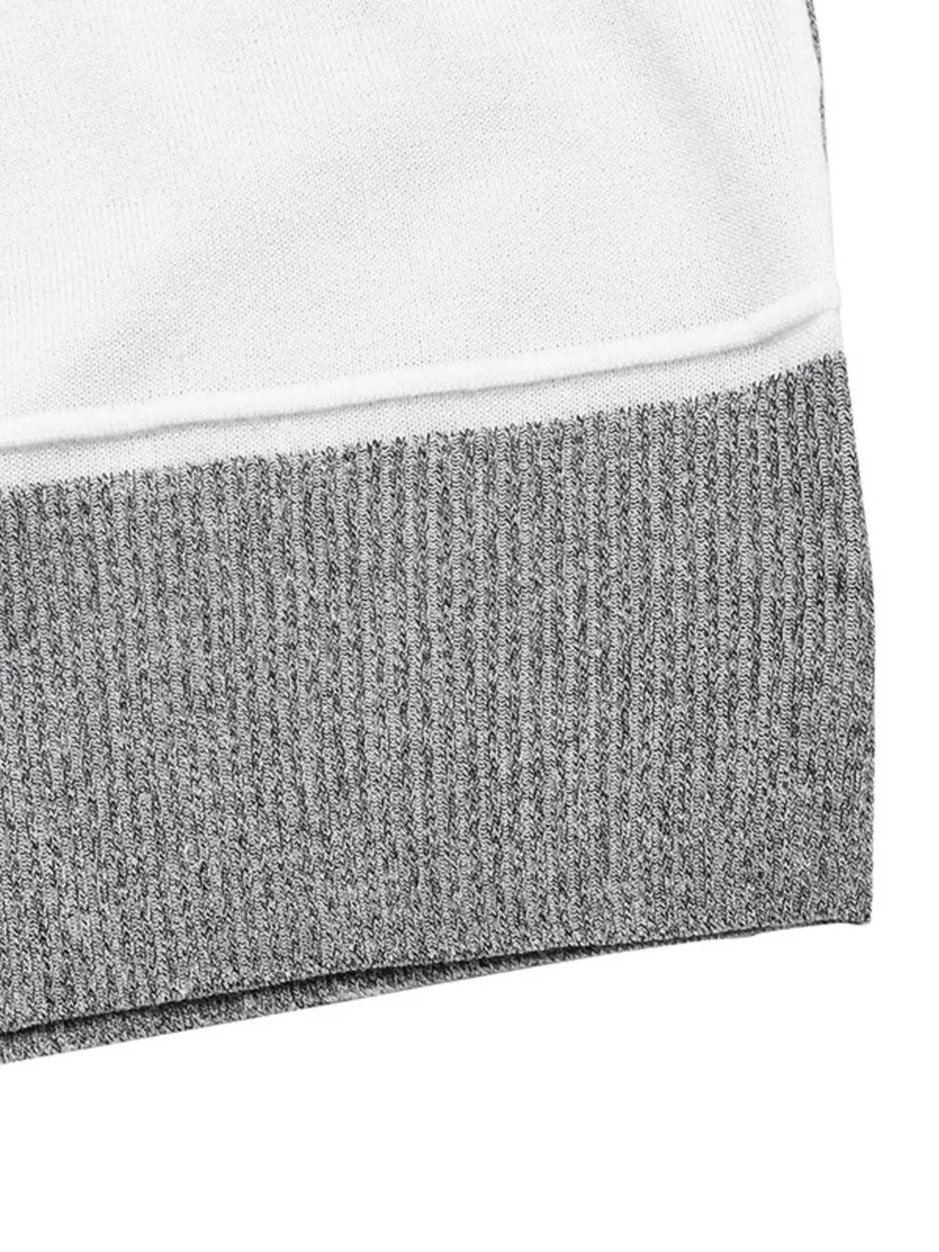 Color Block Knit Long Sleeve Sweater - Image 8