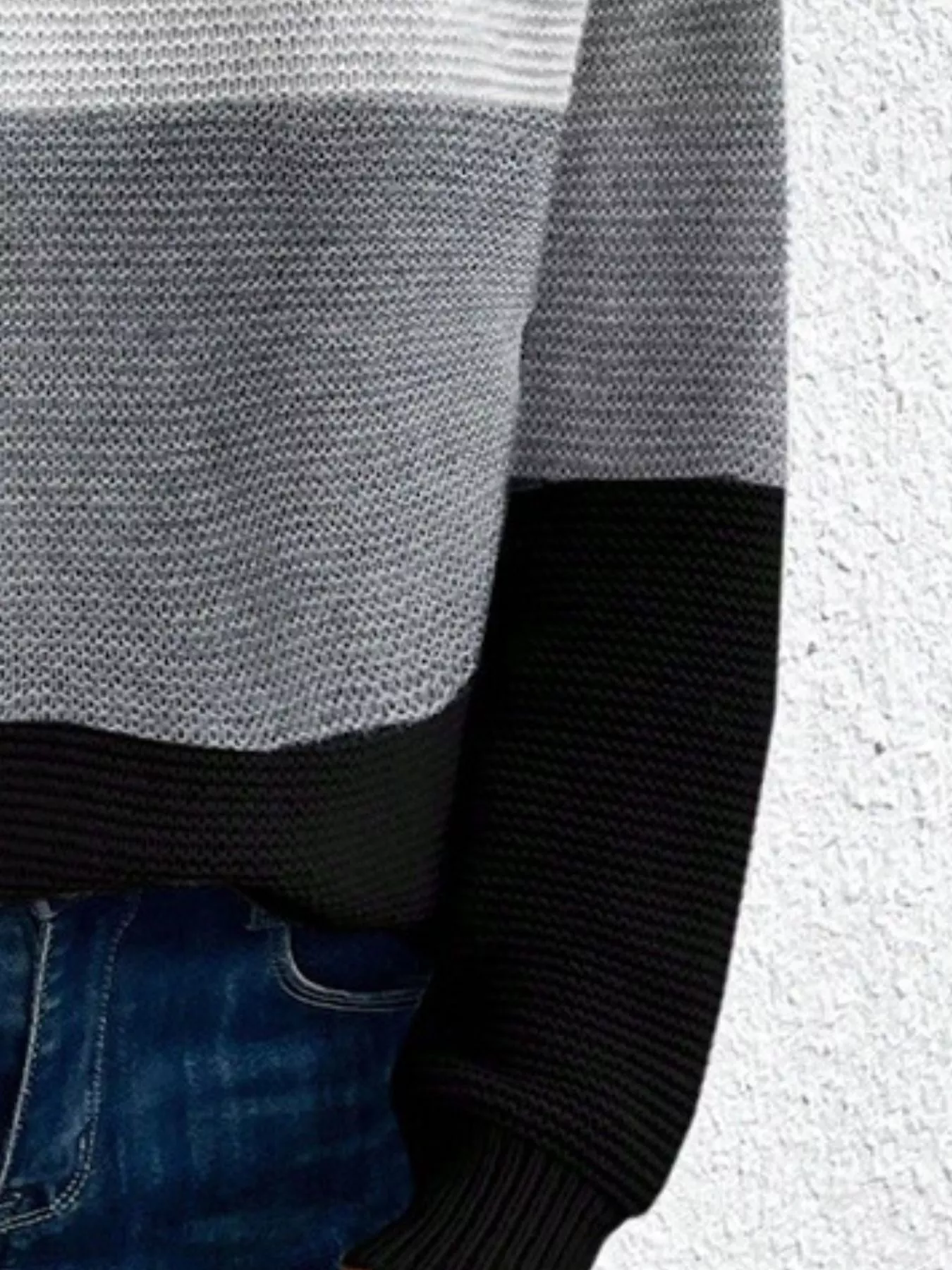 Color Block Long Sleeve Sweater - Image 15