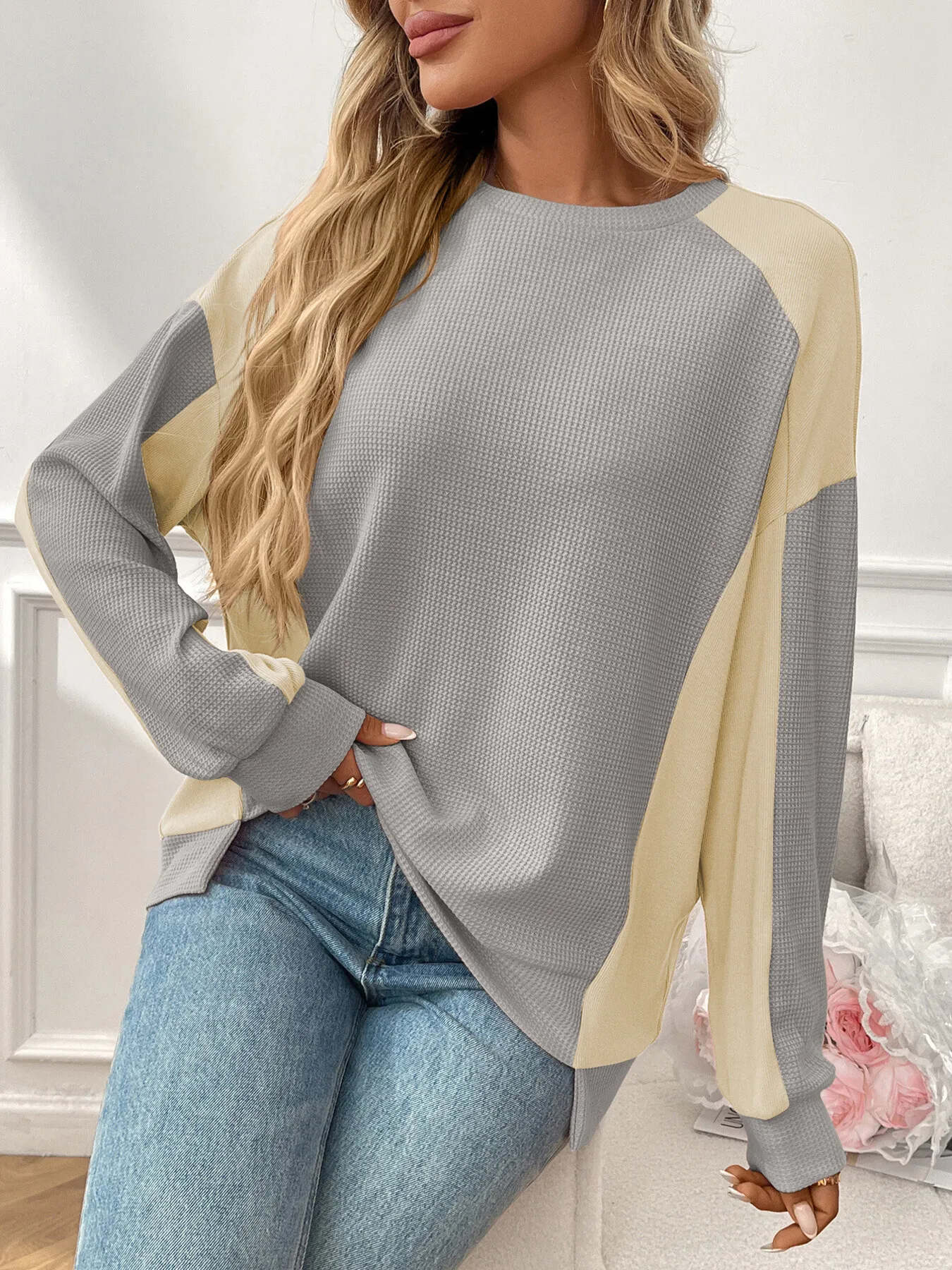 Color Block Long Sleeve Sweatshirt - Image 14