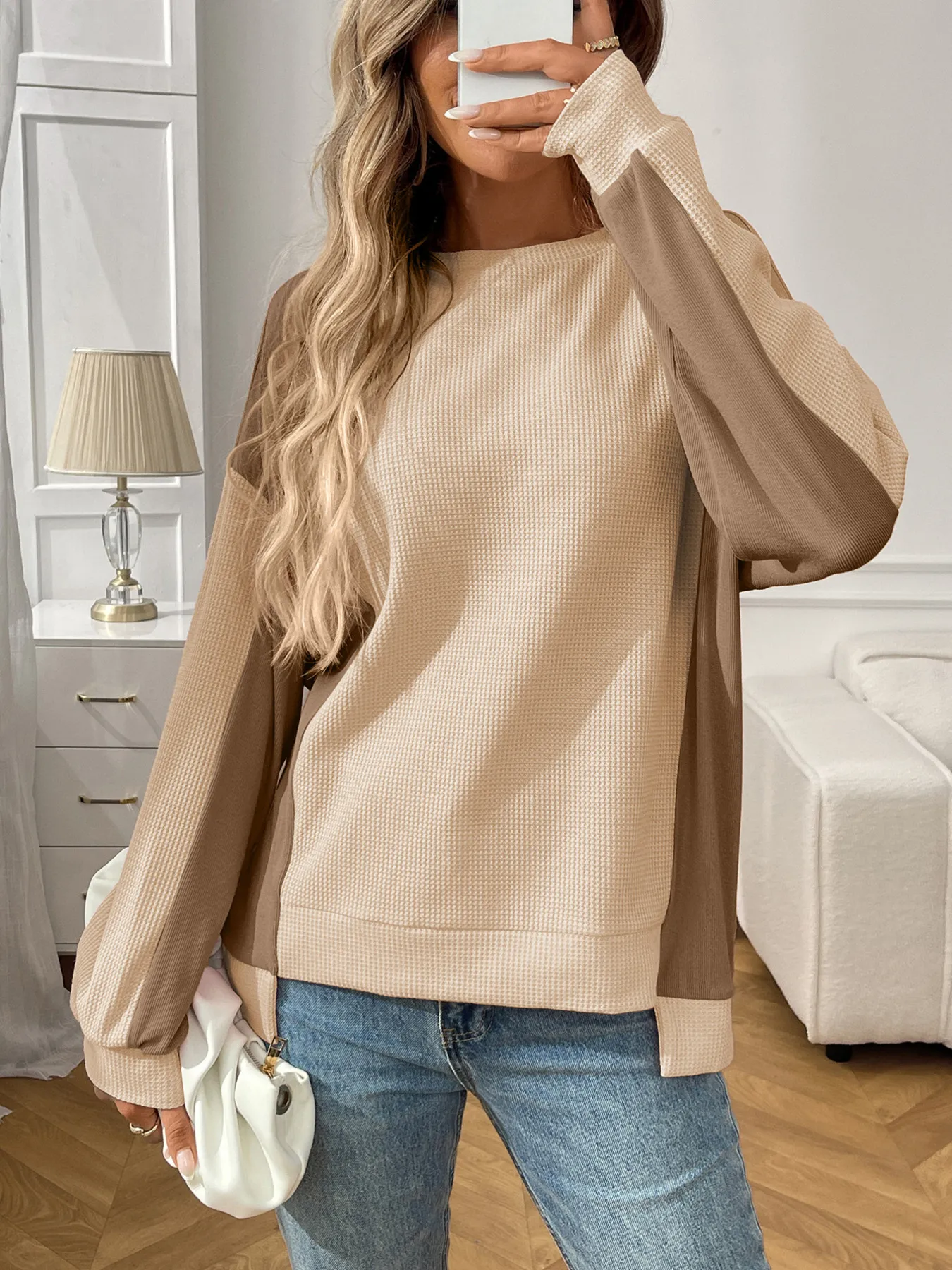 Color Block Long Sleeve Sweatshirt - Image 6