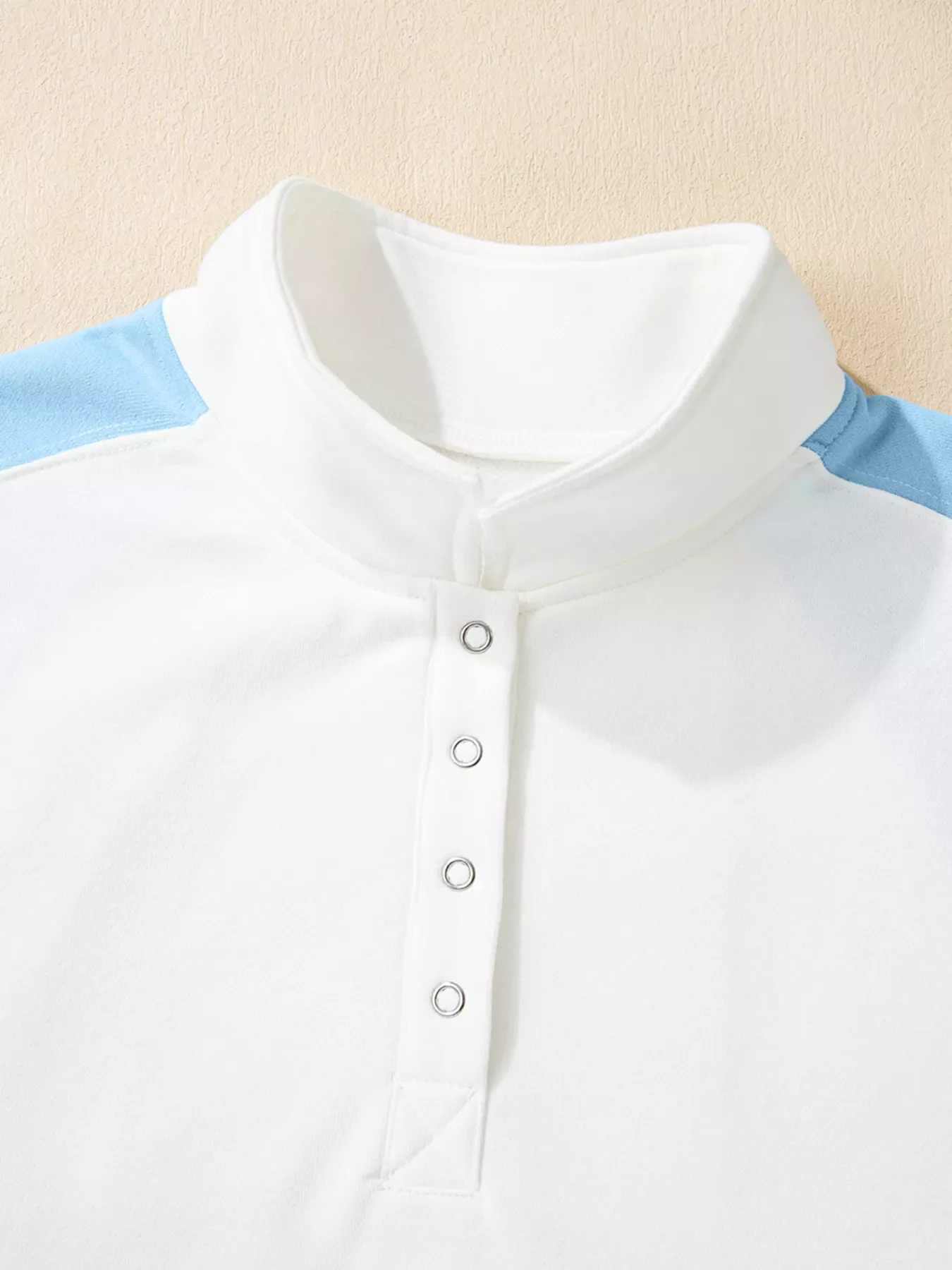 Color Block Snap Buttons Sweatshirt - Image 7