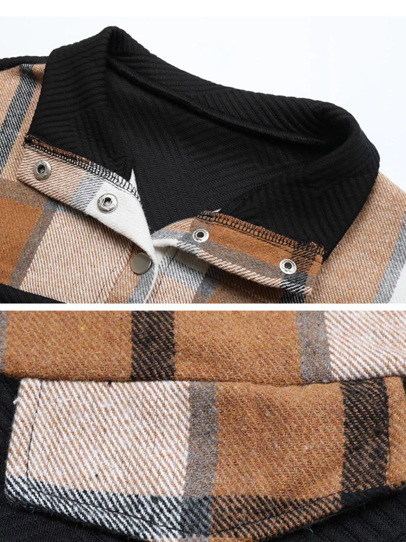 Color Block Texture Long Sleeve Sweatshirt - Image 12