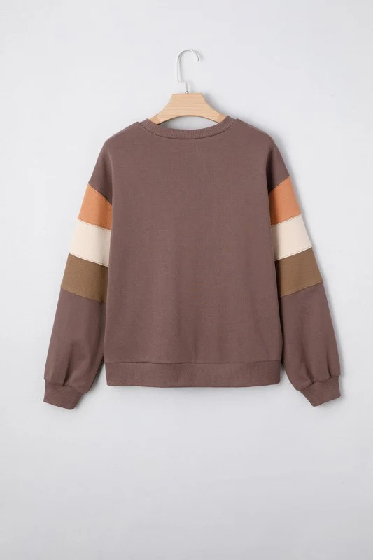 Colorblock Drop Shoulder Pullover Sweatshirt - Image 14