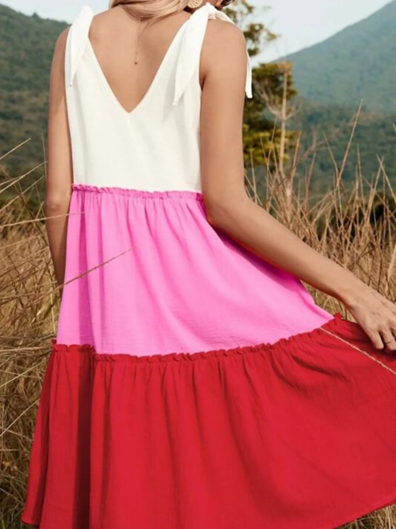 Colorblock Tiered Midi Tank Dress - Image 5