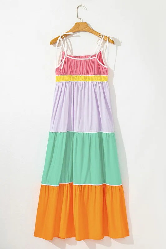colorblock tiered mxi dress - Image 7