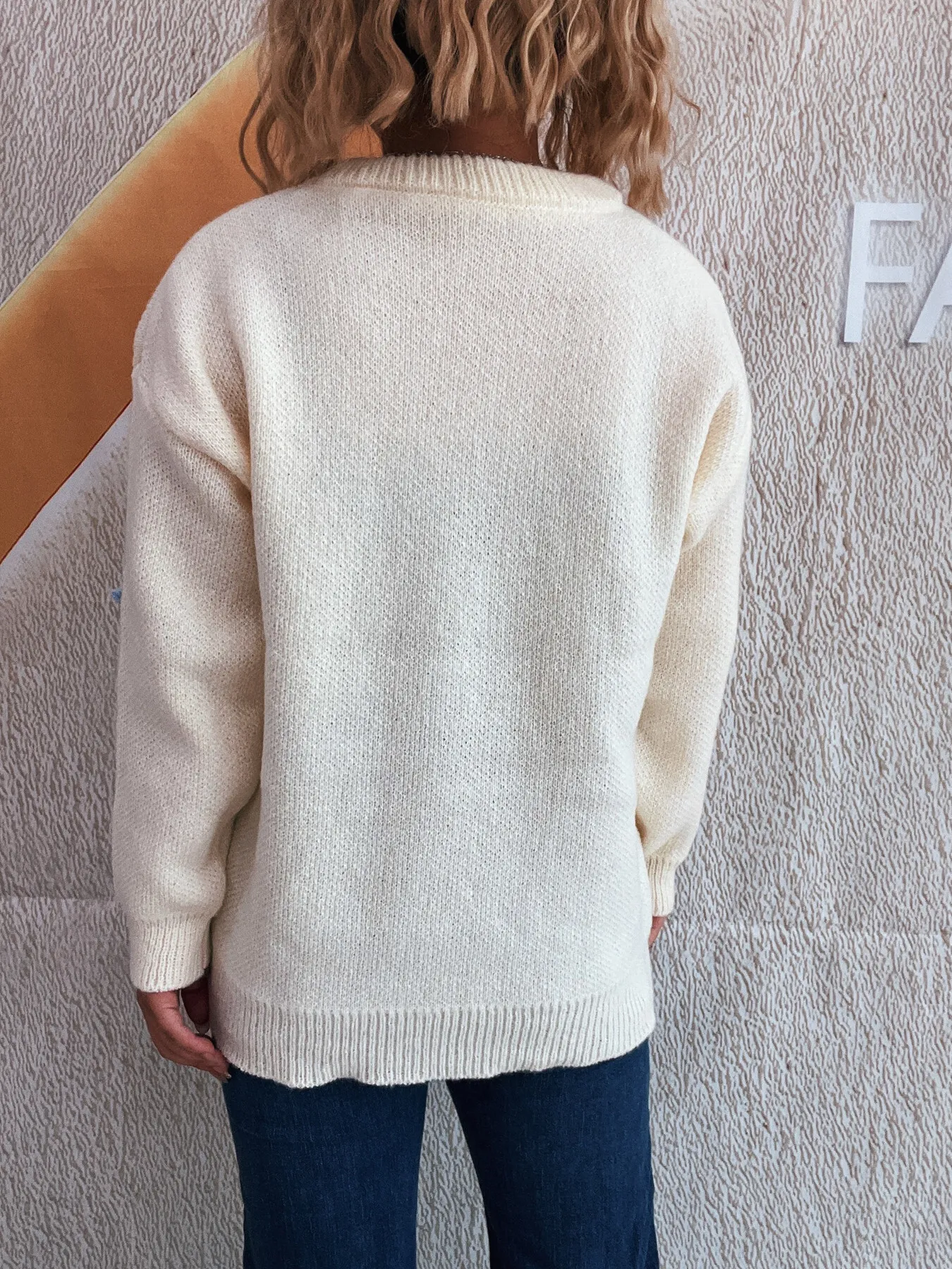 Colorful Bow Round Neck Sweater - Image 27