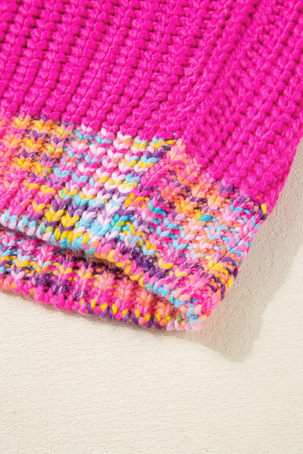 Colorful Knit Crew Neck Sweater - Image 11