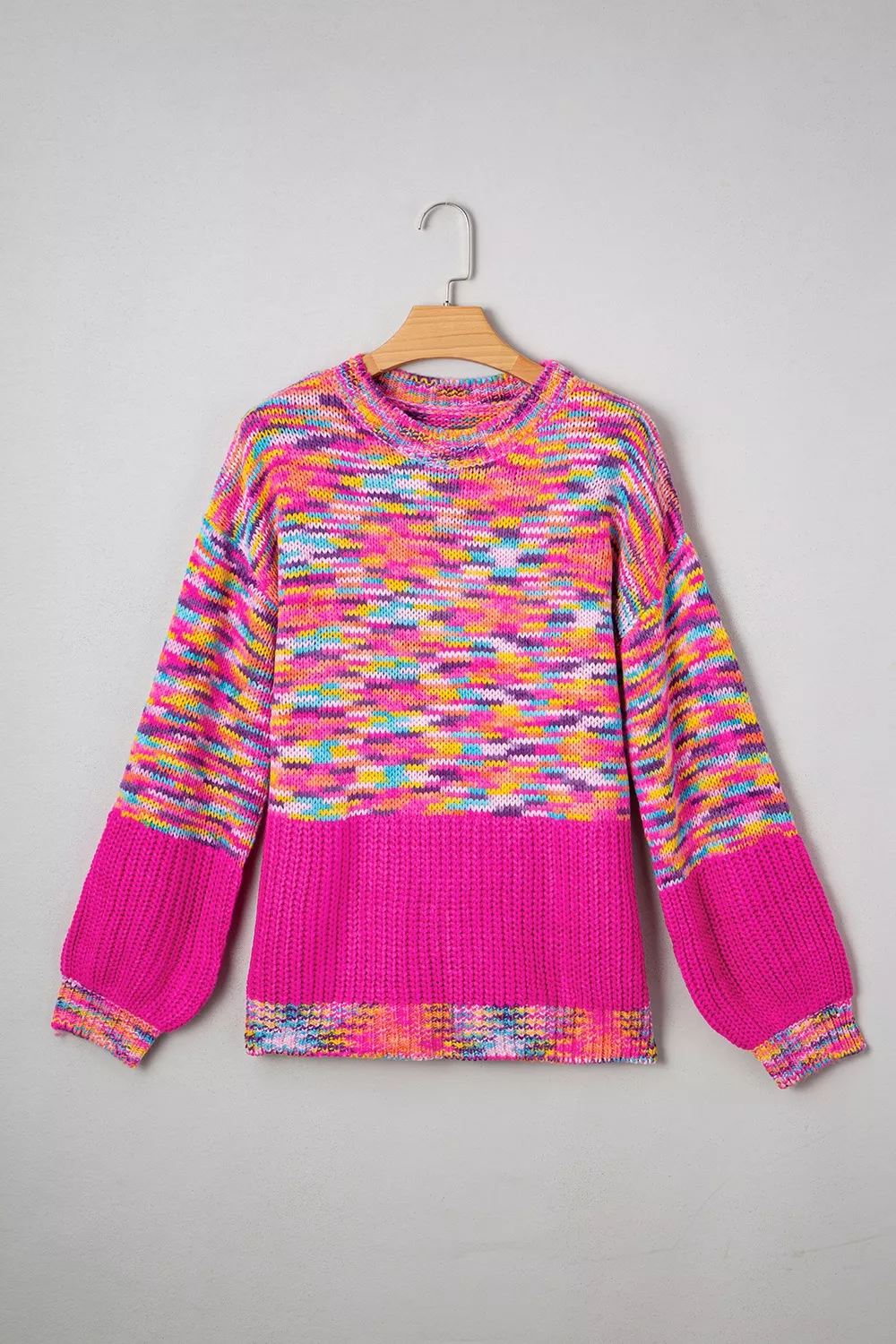 Colorful Knit Crew Neck Sweater - Image 7