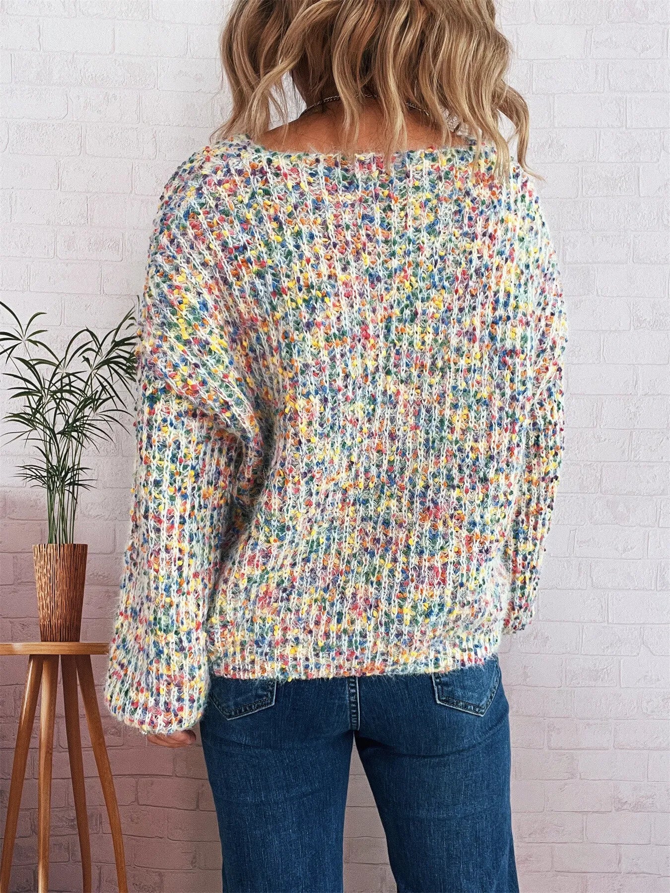 Colorful Long Sleeve Sweater - Image 27