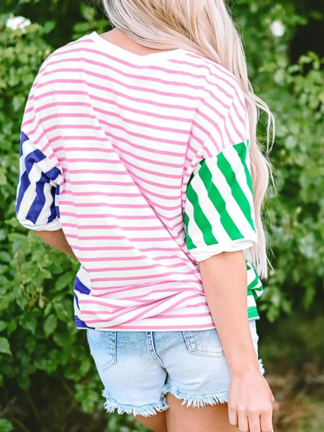 Colorful Striped Oversized T-Shirt - Image 16