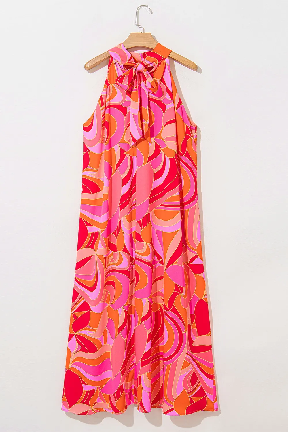 Contrast Grecian Neck Maxi Dress - Image 5