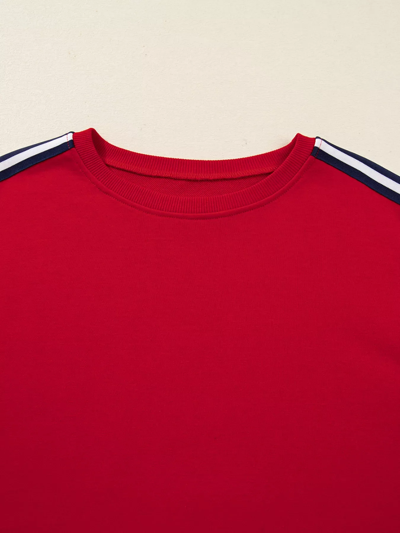 Contrast Striped Detail Varsity Sweatshirt - Image 5