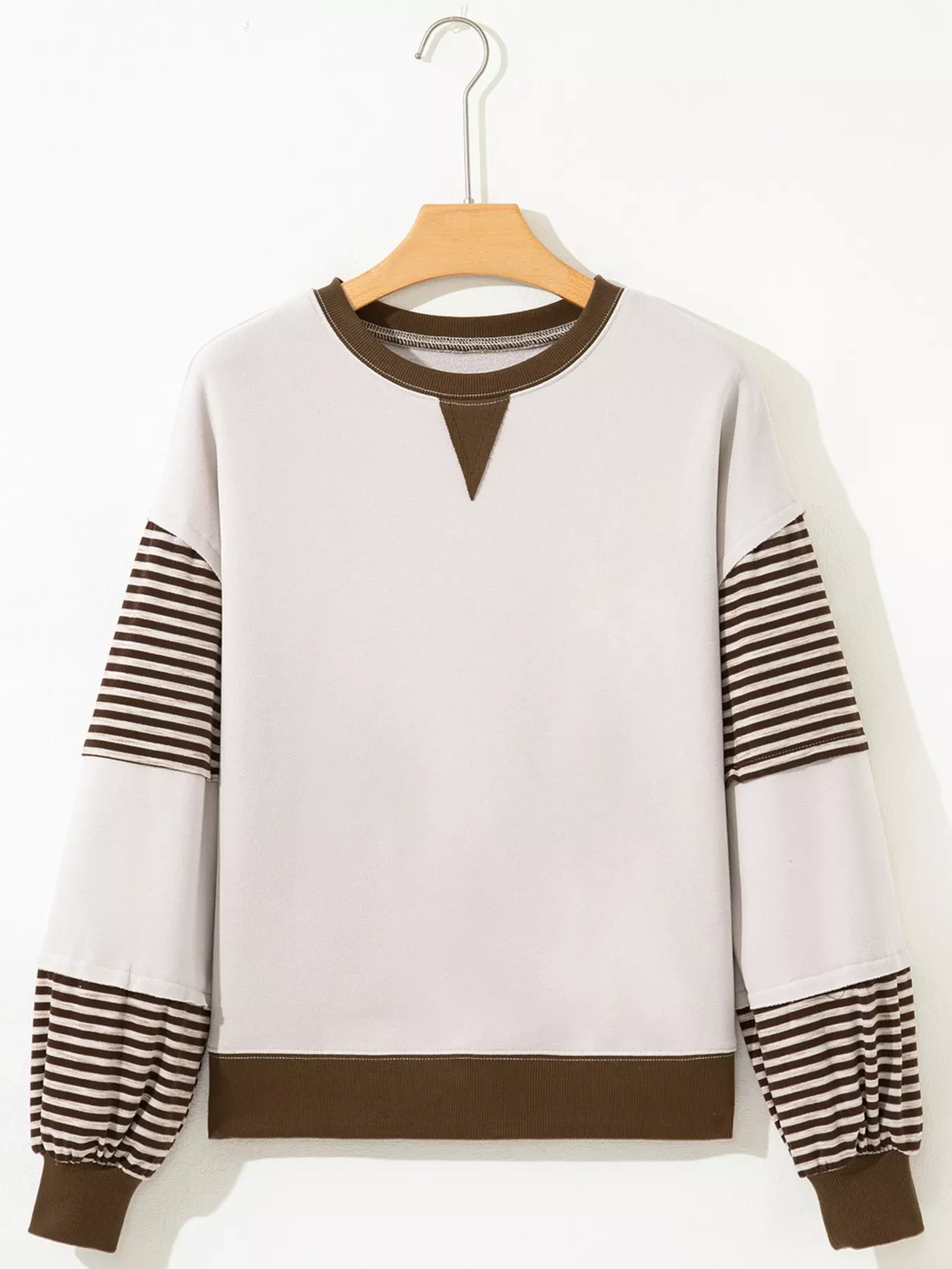 Contrast Striped Long Sleeve Sweatshirt - Image 7