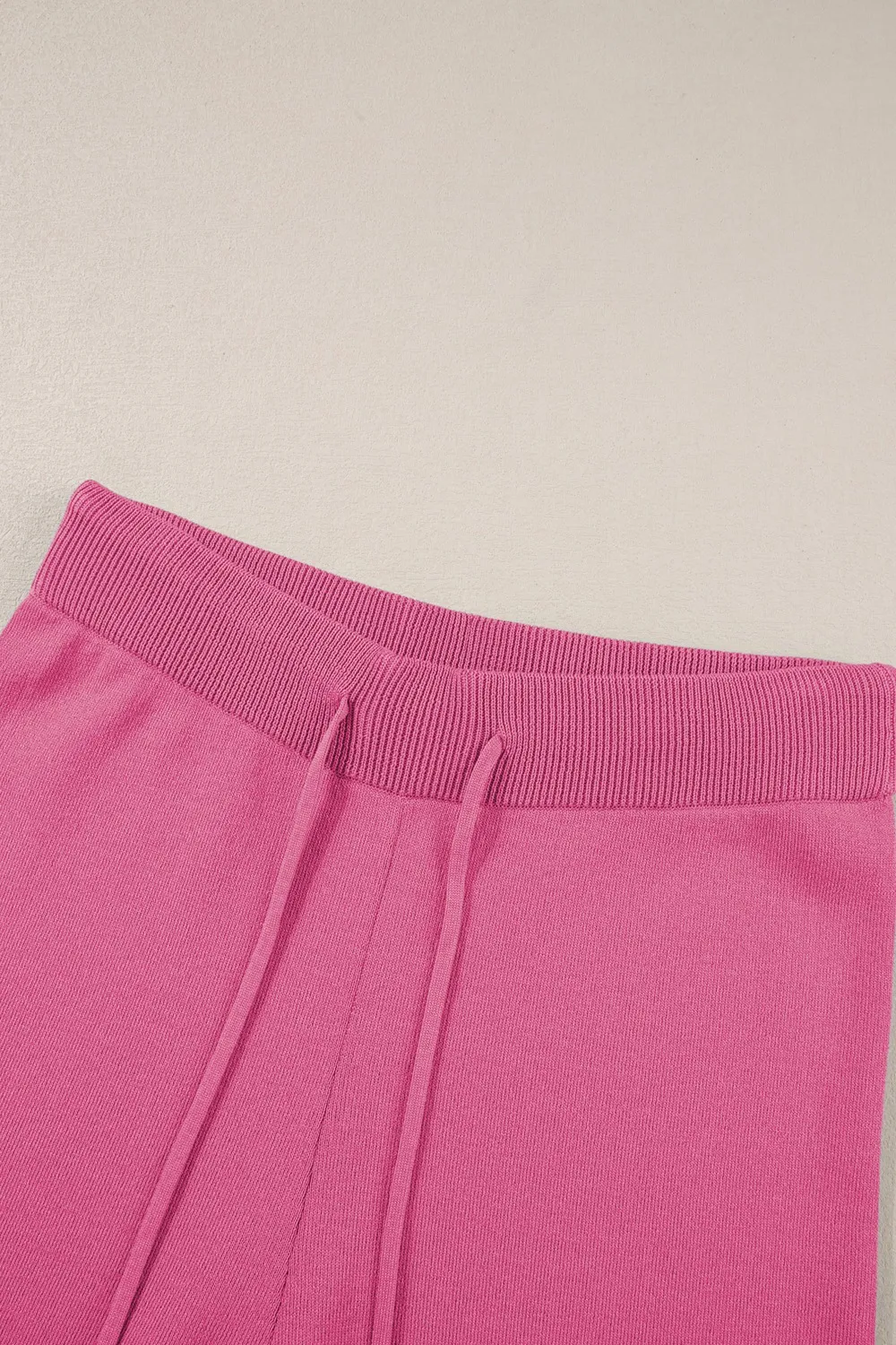 Contrast Trim Round Neck Top and Pants Set - Image 13