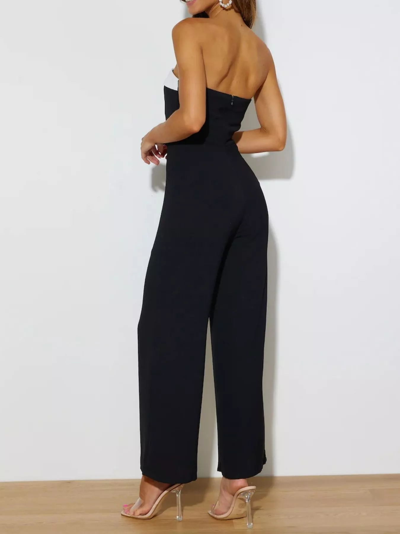 Contrast Tube Wide Leg Jumpsuit - Image 5