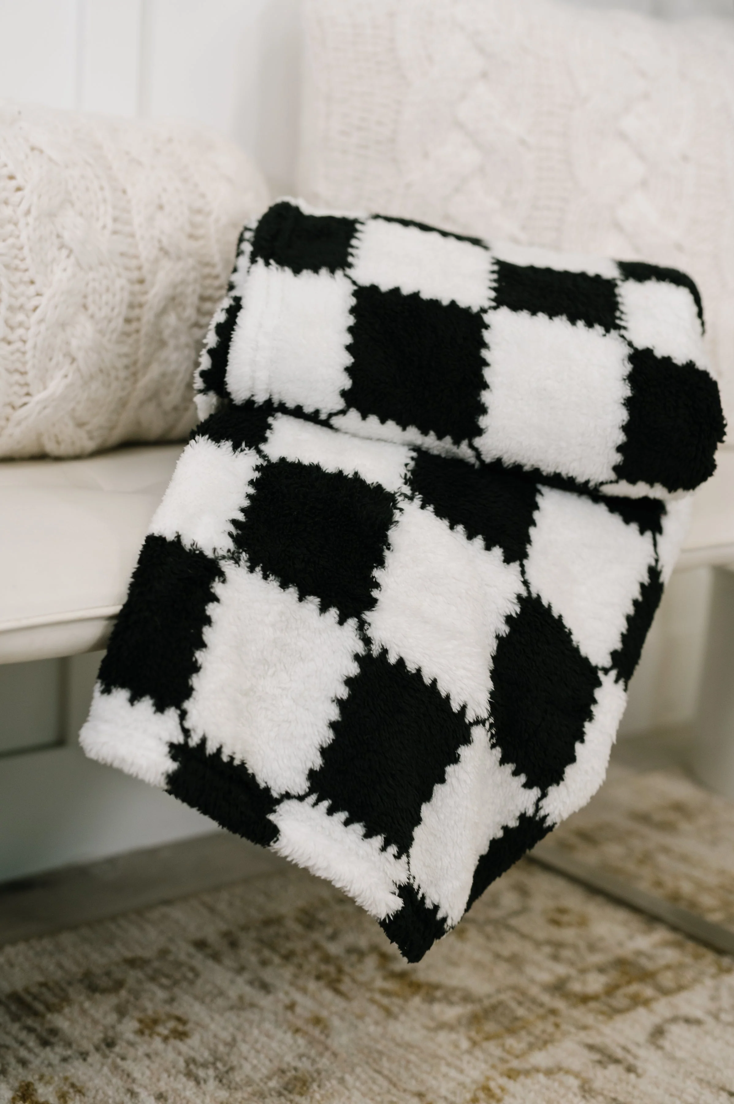 Cookies & Cream Checks Blanket - Image 3