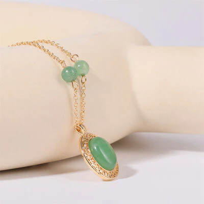 Copper Natural Crystal Pendant Necklace - Image 5