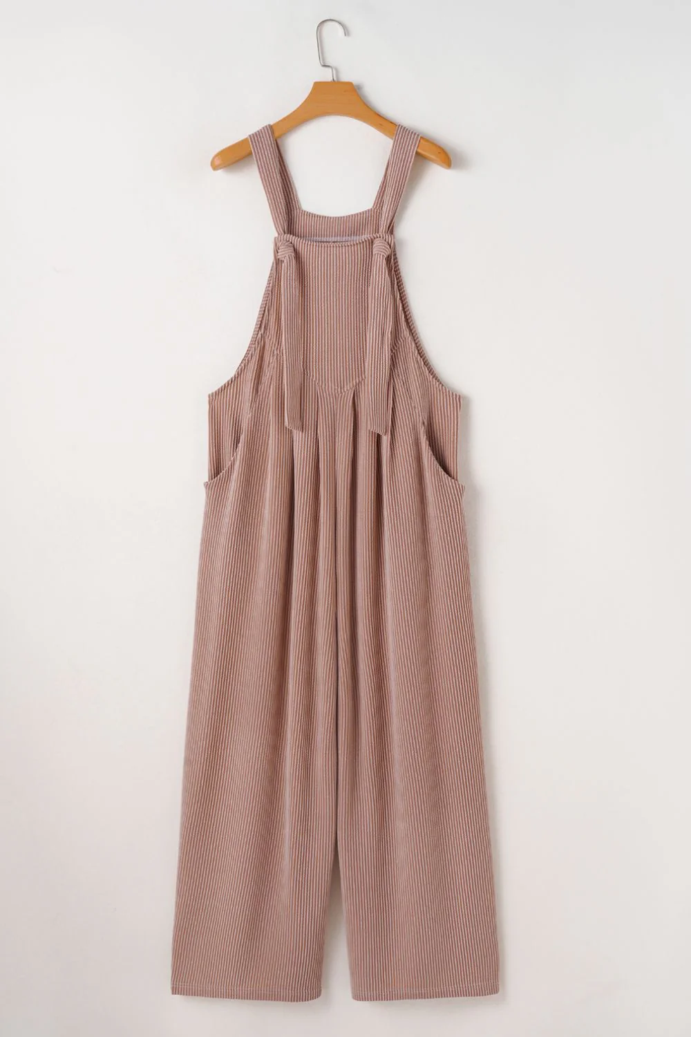 Corded Adjustable Straps Wide Leg Loose Overalls - Image 5