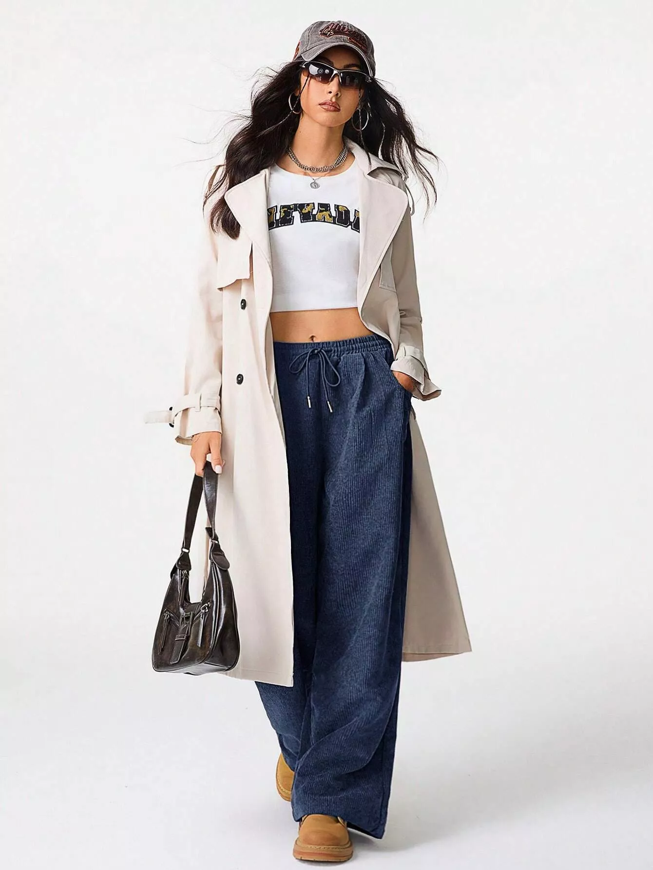 Corduroy Wide Leg Pants - Image 19
