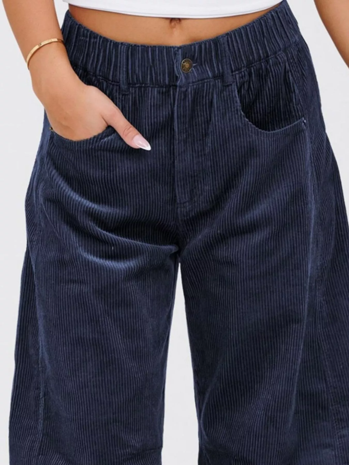 Corduroy Wide Leg Pants - Image 10