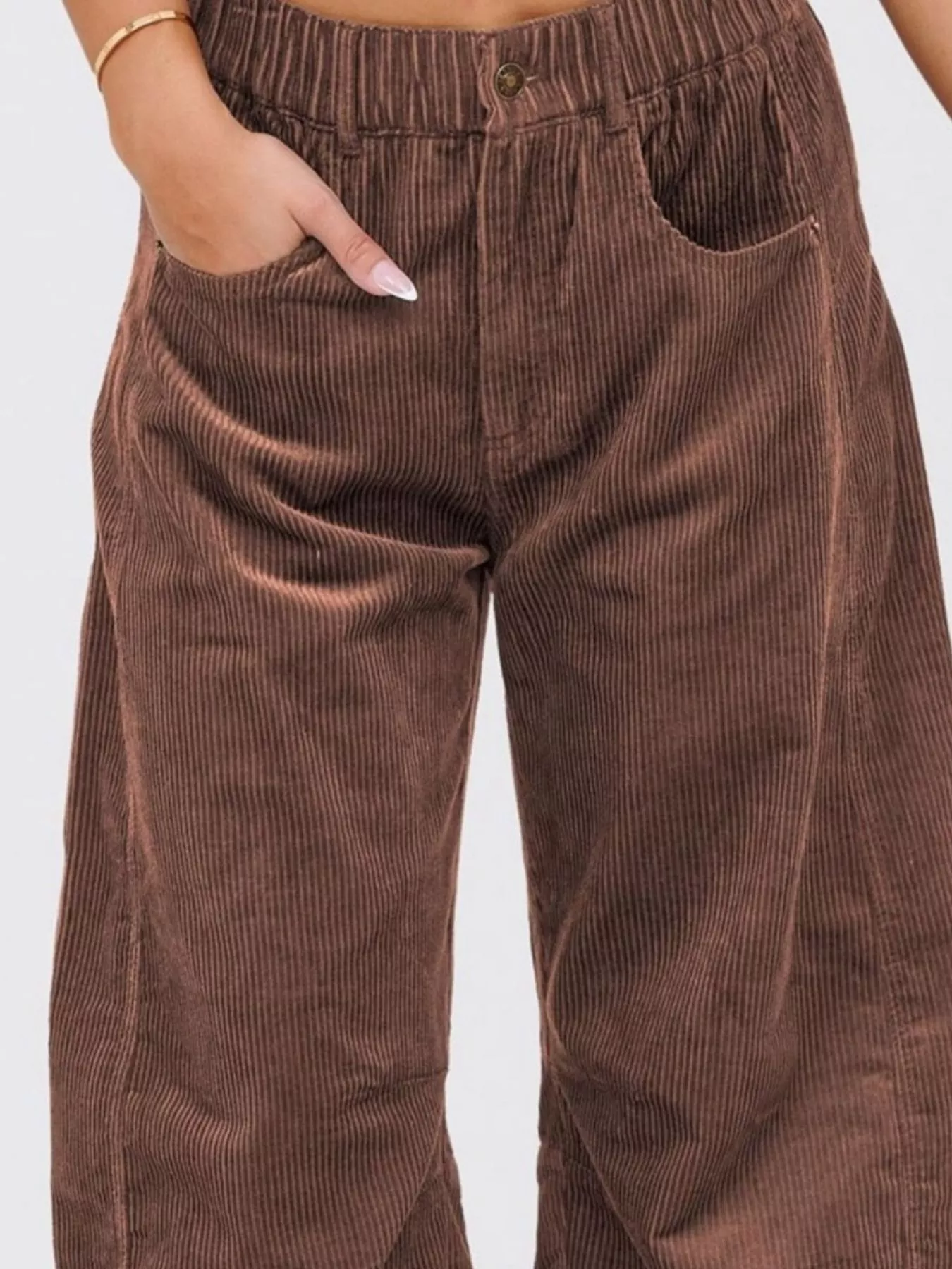 Corduroy Wide Leg Pants - Image 2