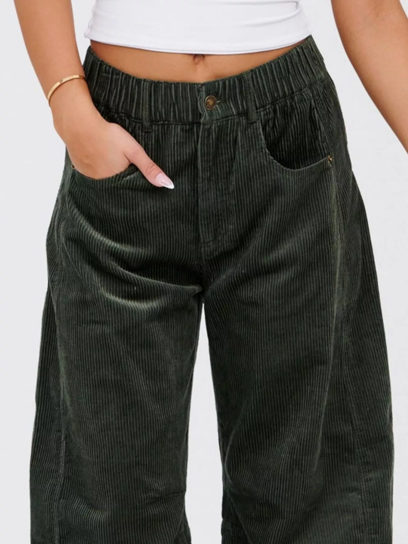 Corduroy Wide Leg Pants - Image 5