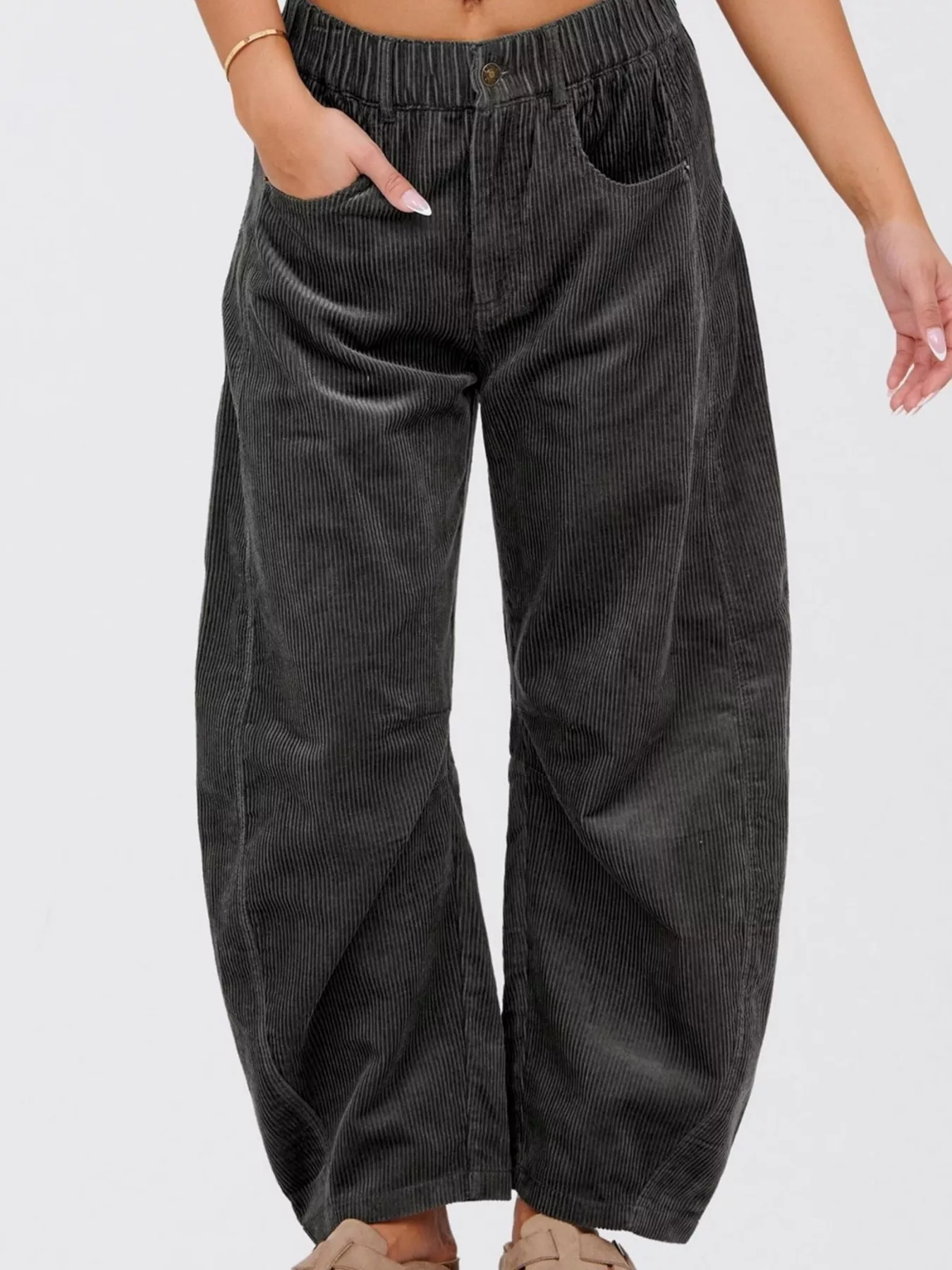 Corduroy Wide Leg Pants - Image 6