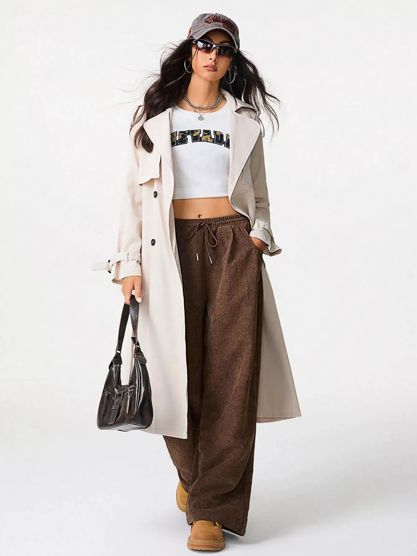 Corduroy Wide Leg Pants - Image 4