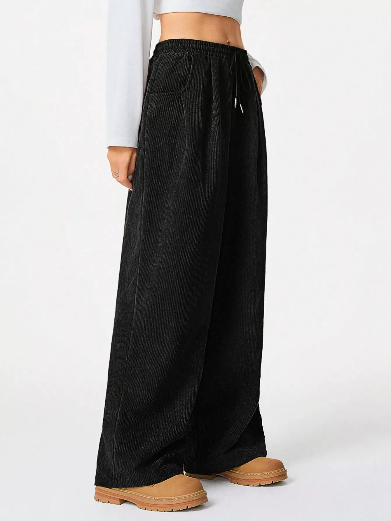 Corduroy Wide Leg Pants - Image 8