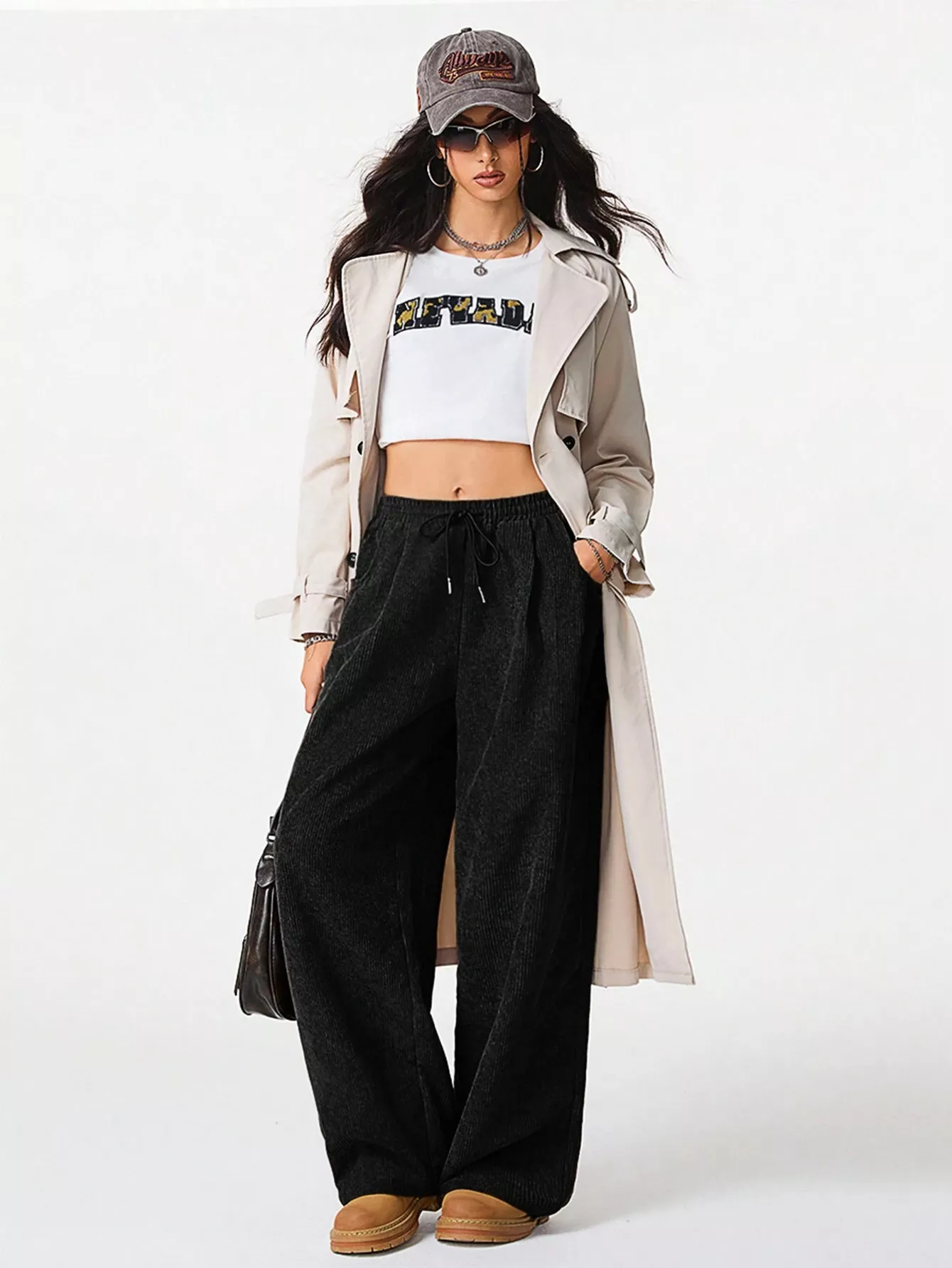 Corduroy Wide Leg Pants - Image 9