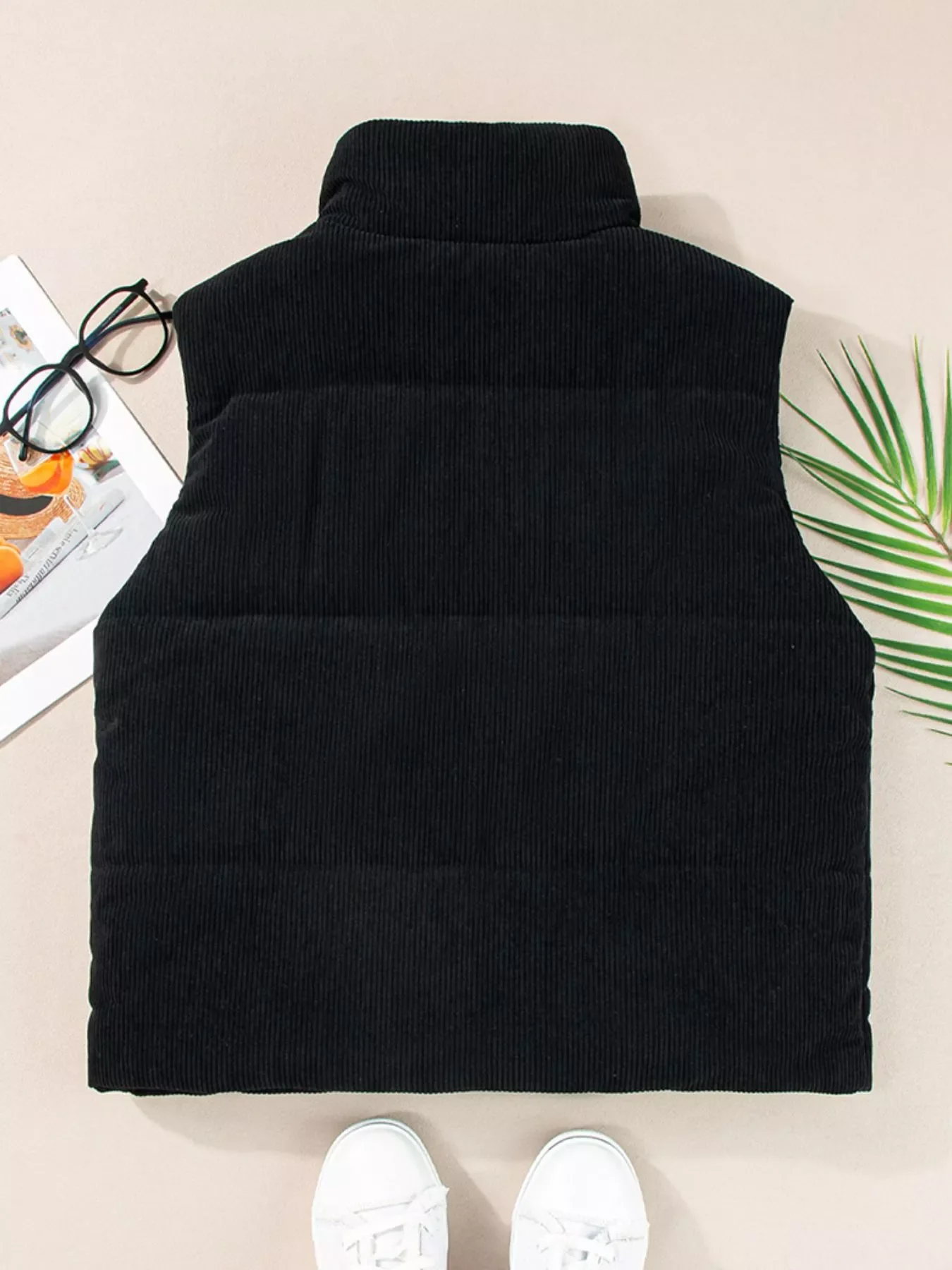 Corduroy Zip Up Vest Coat - Image 6