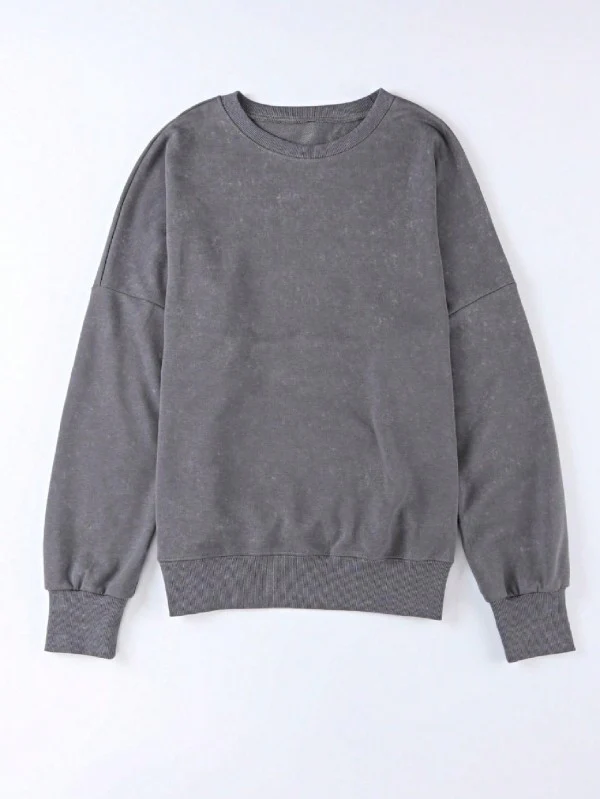 Cotton Acid Mineral Drop Shoulder Relax Sweatshirt - Image 17
