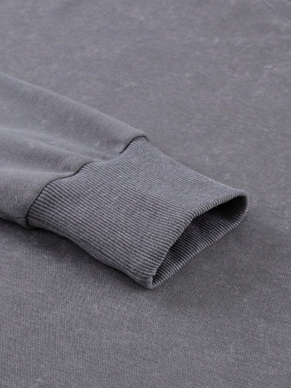 Cotton Acid Mineral Drop Shoulder Relax Sweatshirt - Image 18