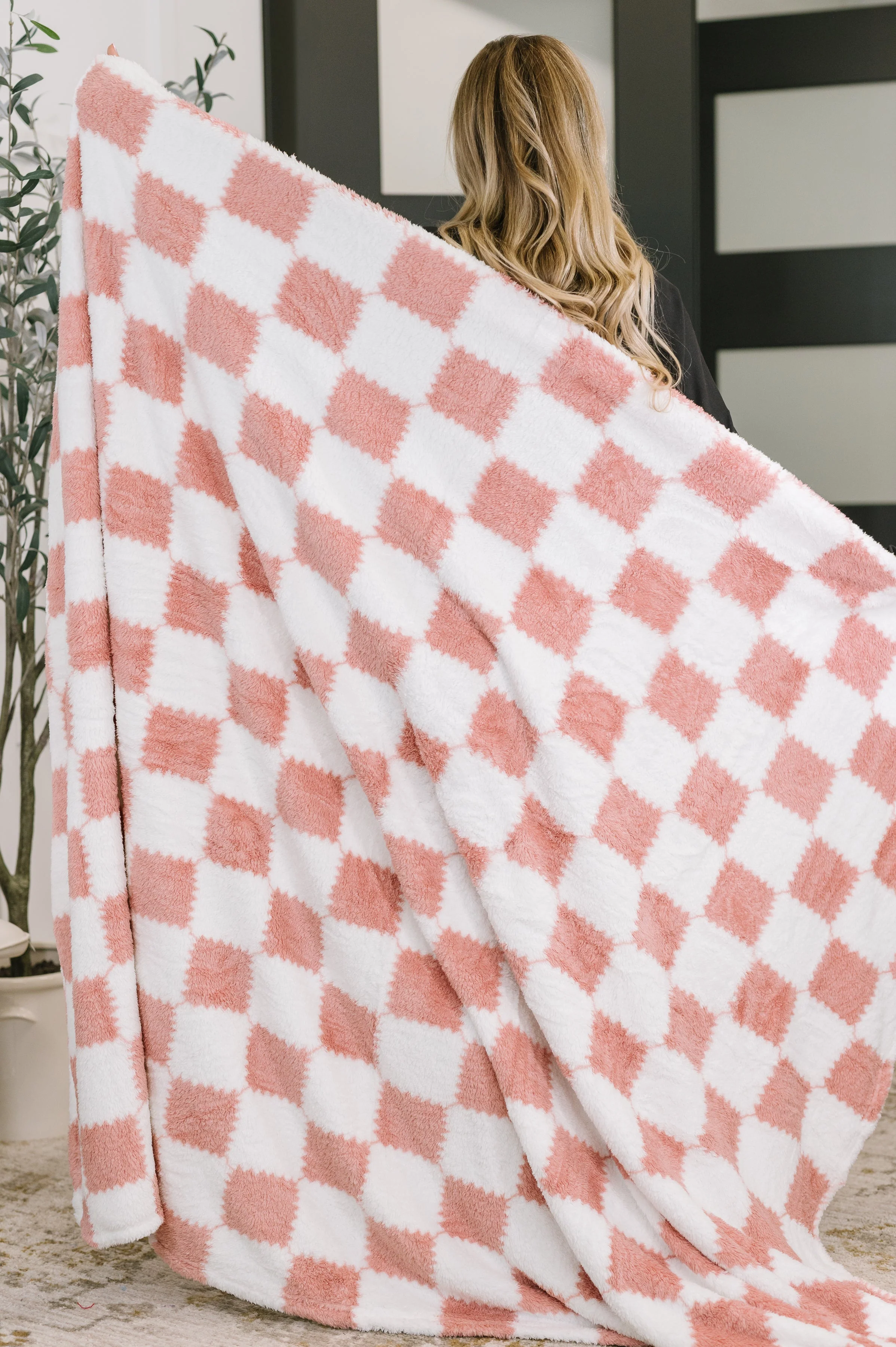 Cotton Candy Checks Blanket - Image 3