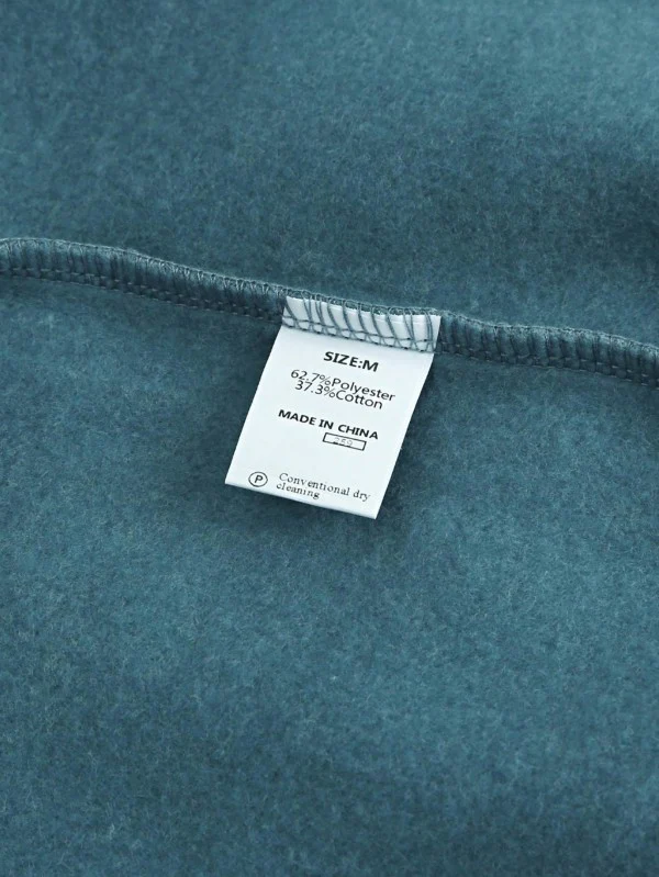 Cotton Casual Color Block Drop Sleeve Sweatshirt - Image 5